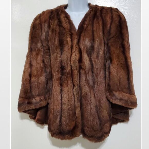 Vintage Carmans Omaha’s Style Center Fur Jacket Womens Luxurious Brown Stole VTG - Picture 2 of 16